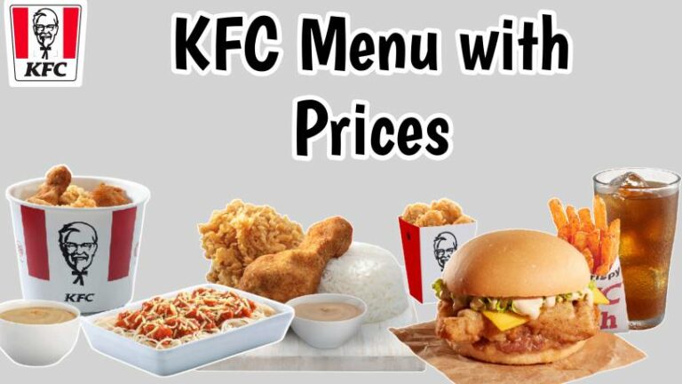 KFC Menu Price List 2023 Philippines