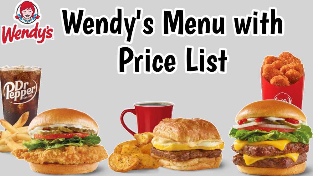 Wendy's Menu prices 2023 USA