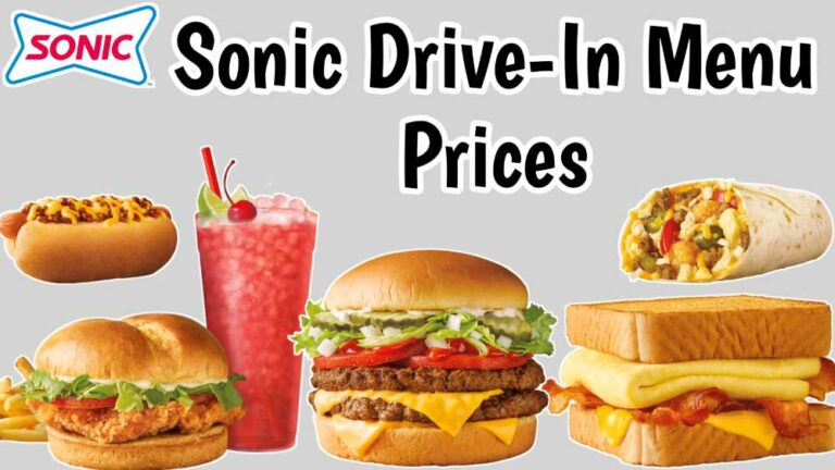 Sonic Drive-In Menu With Prices 2023 USA