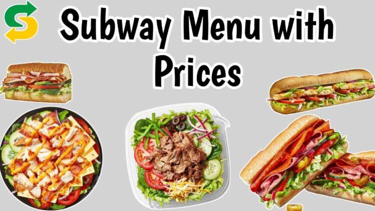 Subway Menu Price List 2023 USA
