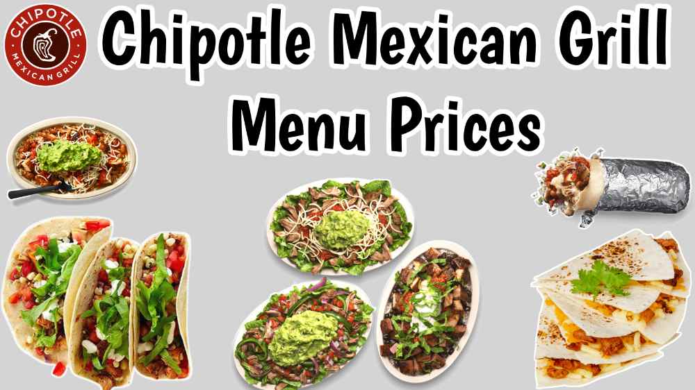 Chipotle Mexican Grill Menu prices 2023 USA
