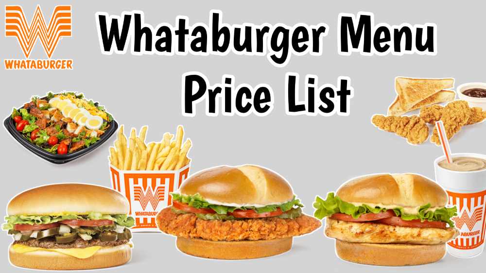 Whataburger Menu Price List 2025 USA [UPDATED]